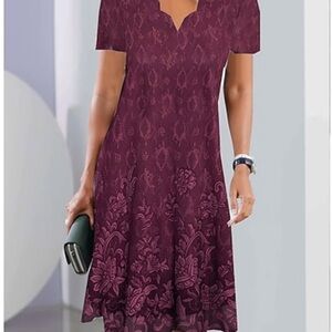 Shall We Women’s Floral Print Mid Dress - Brand new!